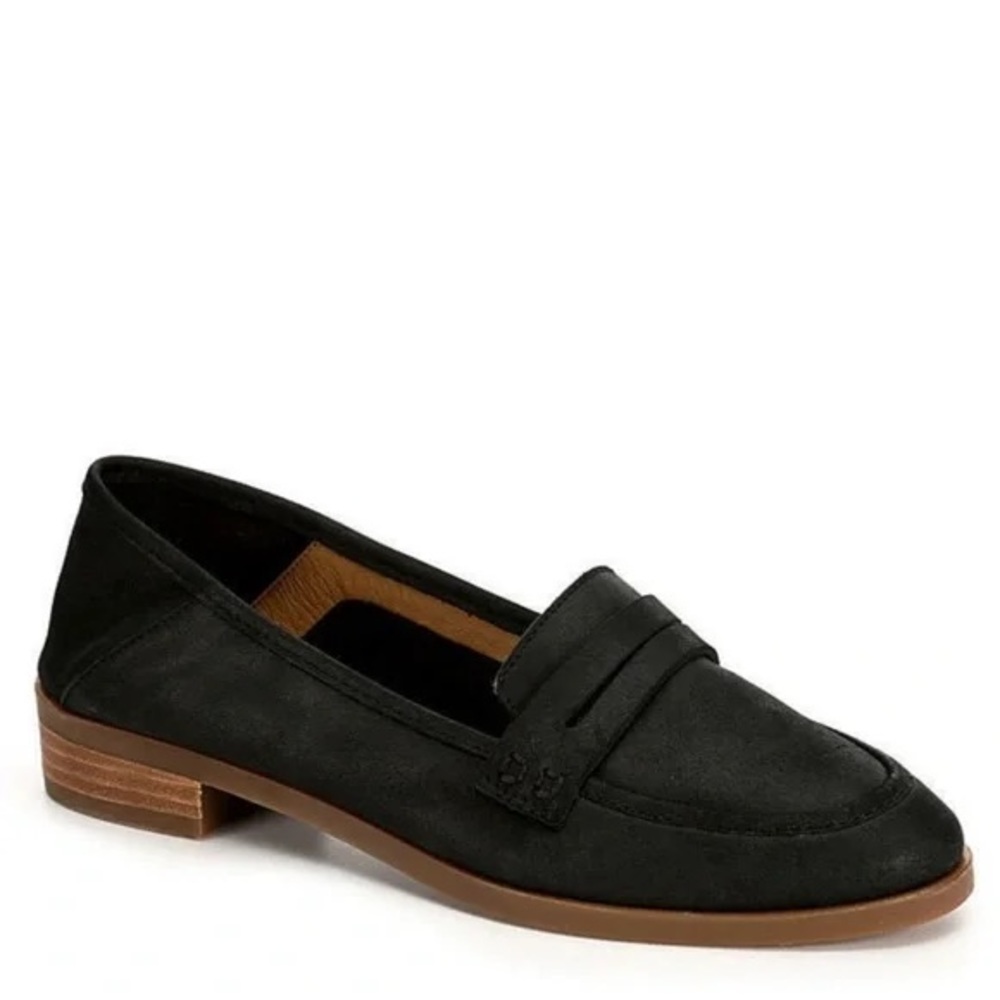 LUCKY BRAND Caylon Black Leather Penny Loafer Size 7 Women’s Shoes